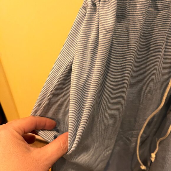 NWT Cupshe Blue Stripe Drawstring Cover-Up Mini Dress L - Picture 10 of 12